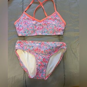 bikini with matching shorts cover up. built in padding